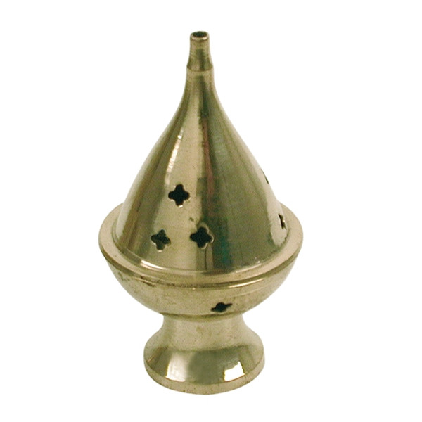 Brûle-encens laiton - forme cheminée