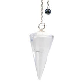 Pendule à Facettes en Quartz Naturel