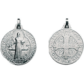 Médaille St Benoît - Métal Argenté