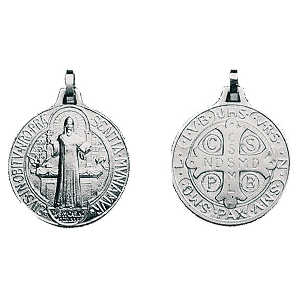 Médaille St Benoît - Métal Argenté