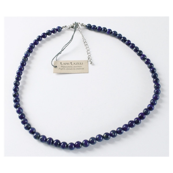 Collier Lapis Lazuli Perles rondes 6 mm