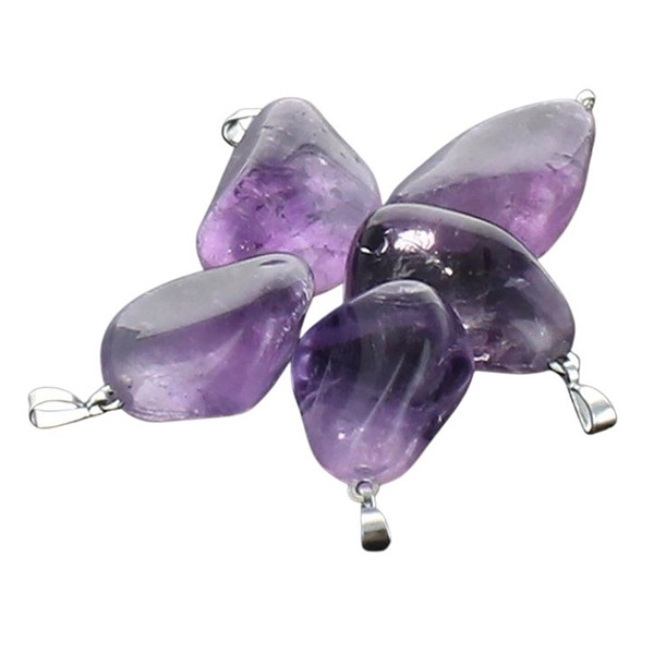 Pendentif pierre roulée - Améthyste