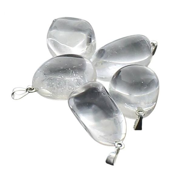 Pendentif pierre roulée - Cristal roche