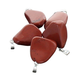Pendentif pierre roulée - Jaspe Rouge
