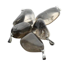 Pendentif pierre roulée - Quartz Fumé