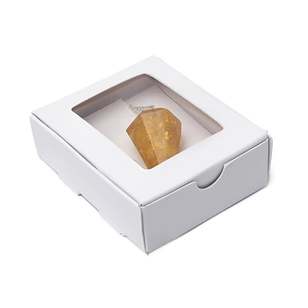 Orgonite Pendule Citrine pointe à facette -- 11 g； 4 cm