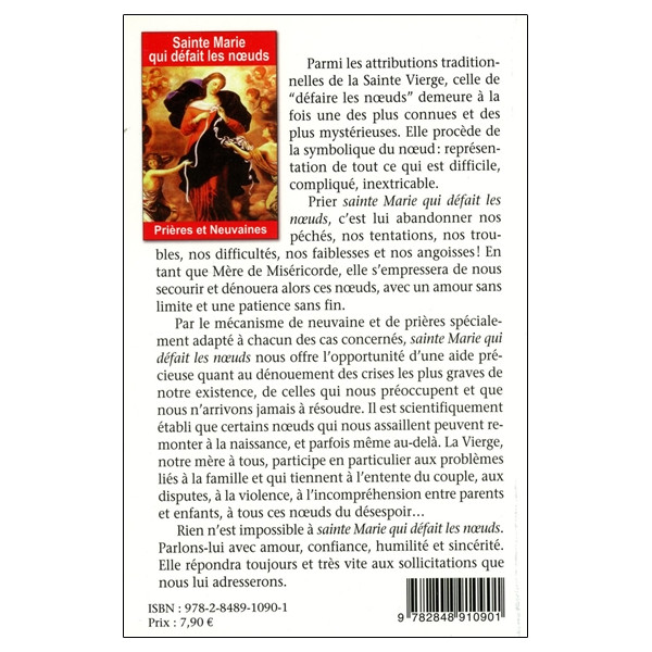 Sainte Marie qui défait les noeuds - Prières et Neuvaines