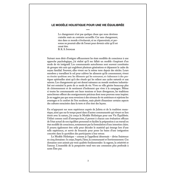 Le modèle holistique pour une vie équilibrée - Sorti du livre La voie de la conscience
