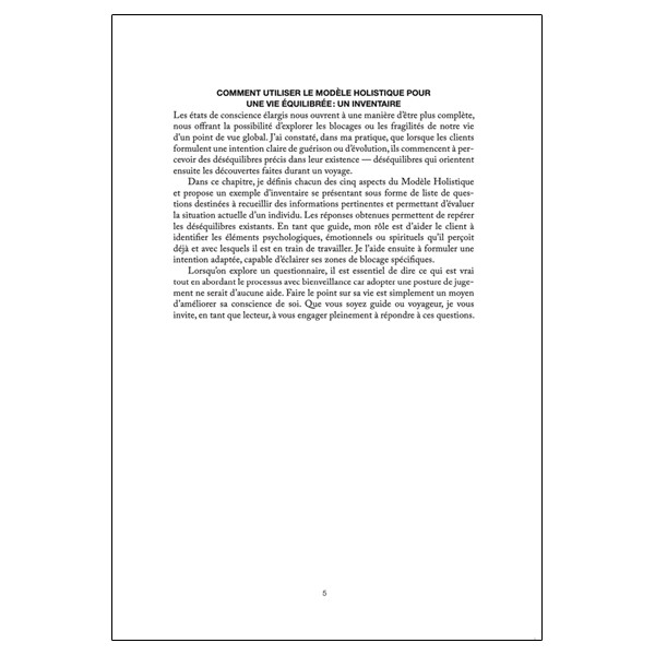 Le modèle holistique pour une vie équilibrée - Sorti du livre La voie de la conscience
