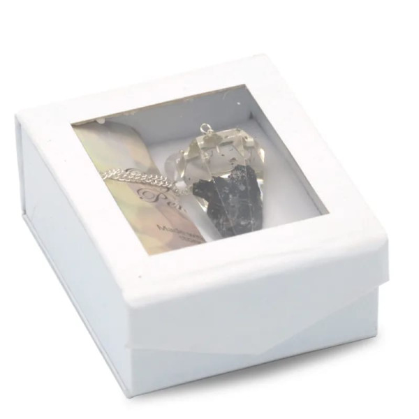 Orgonite Pendule en tourmaline noire pointe à facette -- 11 g； 4 cm