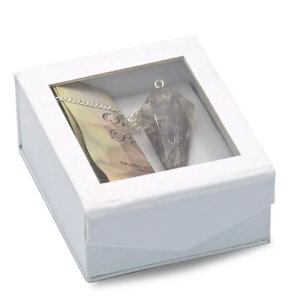 Orgonite Pendule Améthyste pointe à facette -- 11 g； 4 cm