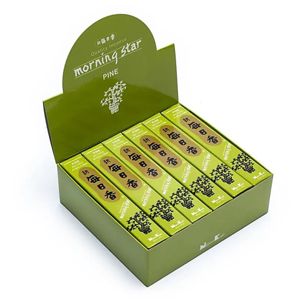 Emballé par 12, Encens Morning Star Pin -- 20 g