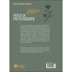 Précis de phytothérapie - Thérapeutique par les plantes françaises