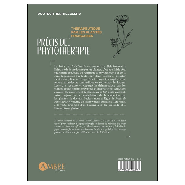 Précis de phytothérapie - Thérapeutique par les plantes françaises