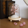 Arbre du Bonheur sous cloche Quartz Rose