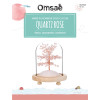 Arbre du Bonheur sous cloche Quartz Rose