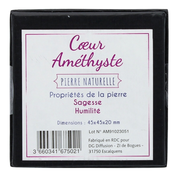 Coeur Améthyste - 4,5 cm