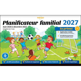 Planificateur familial 2027 - 17 mois - Août 2026 à décembre 2027
