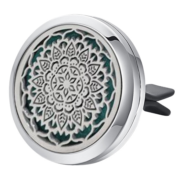 Diffuseur Clip pour Voiture Mandala Argenté