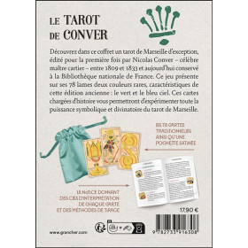 Le Tarot de Conver - Coffret - Les 78 cartes du tarot de Marseille de Nicolas Conver & Notice