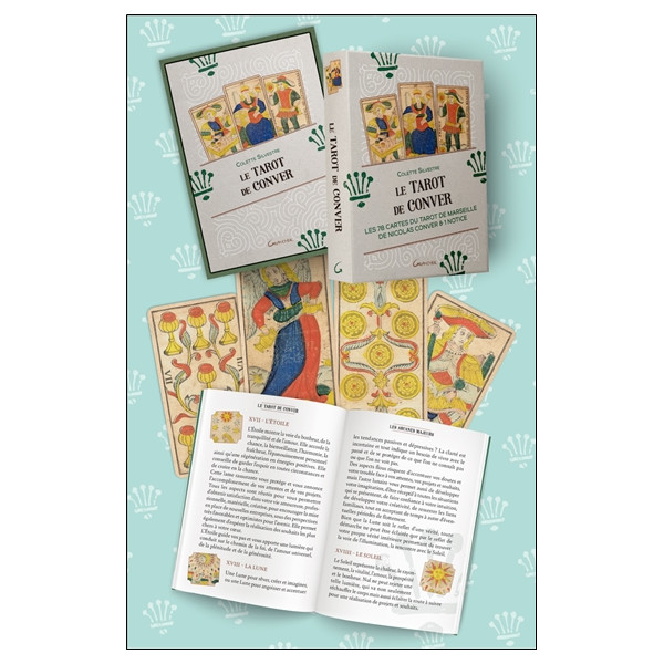 Le Tarot de Conver - Coffret - Les 78 cartes du tarot de Marseille de Nicolas Conver & Notice