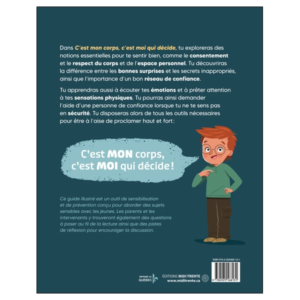 C'est mon corps ! C'est moi qui décide ! Album psychoéducatif sur le consentement, la sécuritéŽ corporelle et le respect
