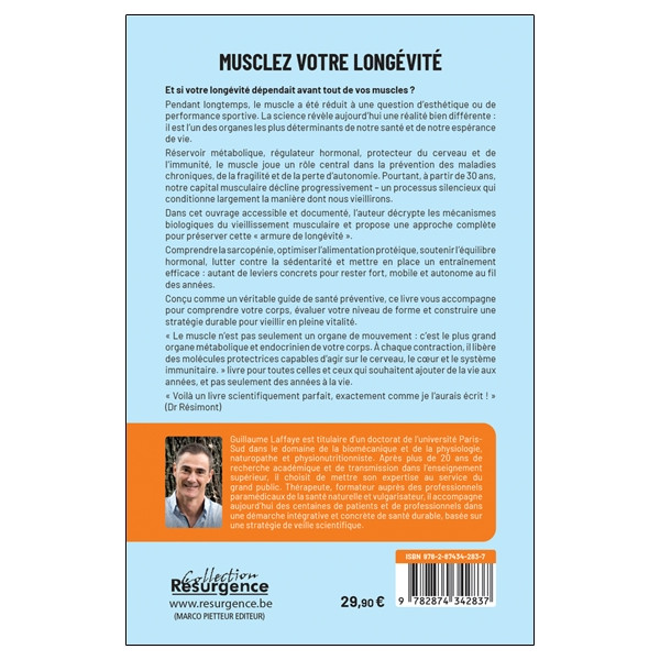 Musclez votre longévité - Guide scientifique et méthode pour préserver force, masse musculaire et autonomie avec l'âge