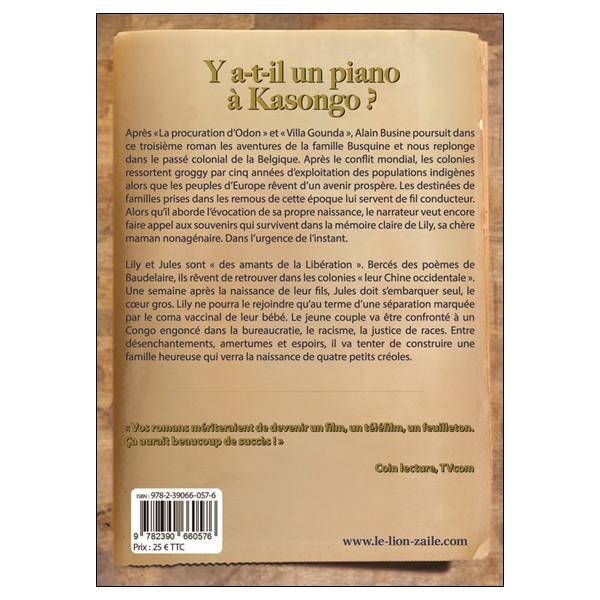 Y a-t-il un piano à Kasongo ?