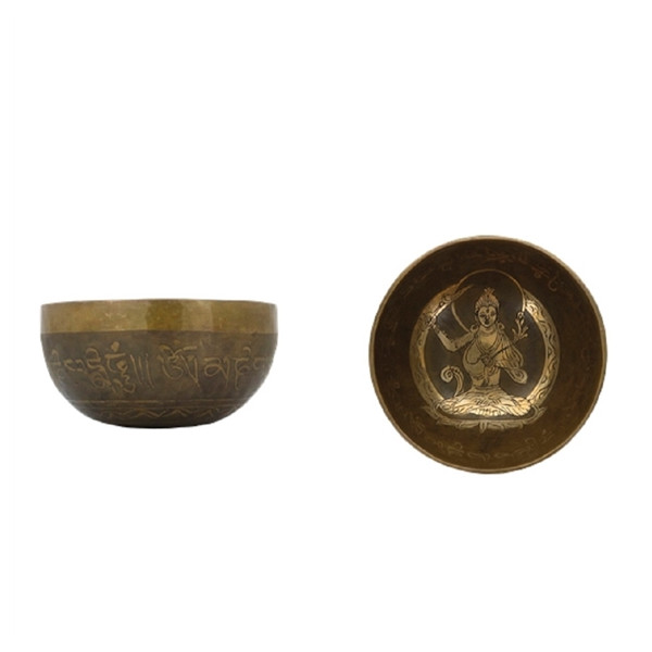 Coffret Bol Chantant Traditionnel Gravure Tara Diamètre 12 cm