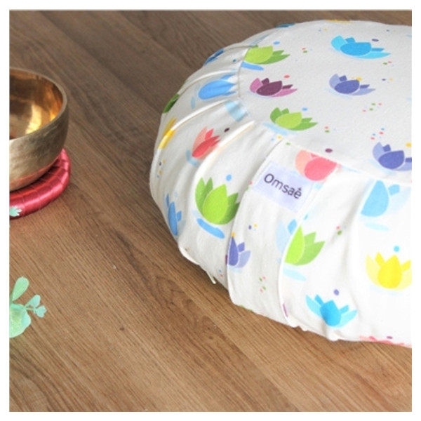 Zafu Enfant en Coton Imprimé Lotus