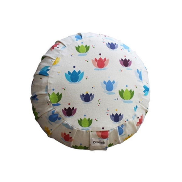 Zafu Enfant en Coton Imprimé Lotus