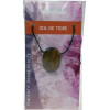 Collier Oeil de Tigre Pierre ovale percée Cordon noir