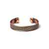 Bracelet cuivre motif corde magnétique -- ±6,5cm