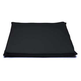 Housse de tapis de méditation en coton bio noire (GOTS) -- 65x65x5cm； 239g