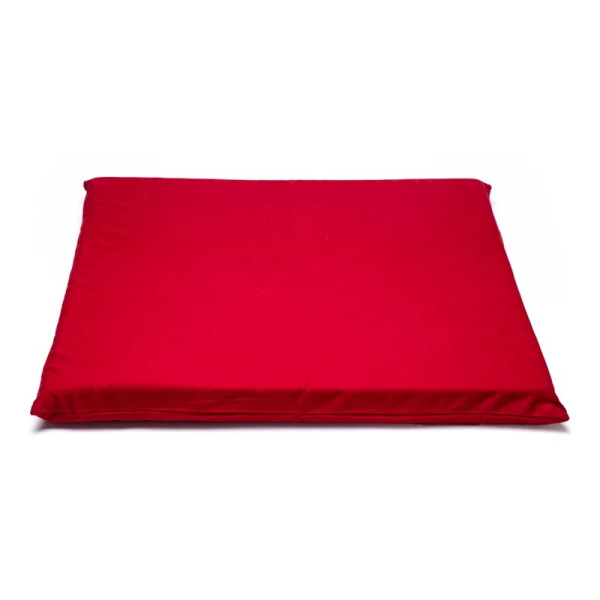 Housse de tapis de méditation 1er Chakra en coton bio (GOTS) rouge -- 65x65x5cm； 239g