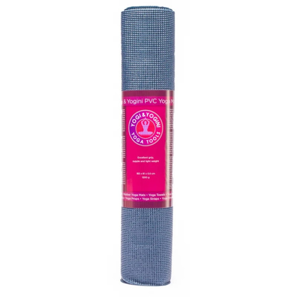 Tapis Yoga PVC Yogi & Yogini indigo -- 1200g； 61x183x0.5cm