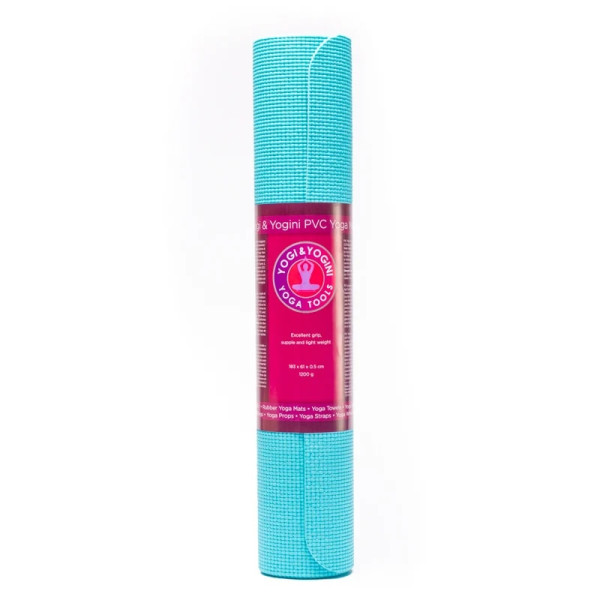 Yogi & Yogini tapis yoga PVC turquoise -- 1200g； 61x183x0.5cm