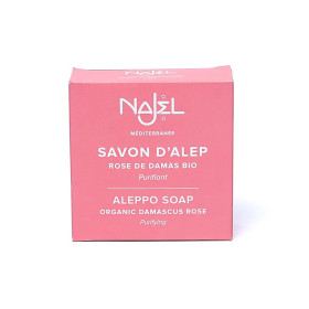 Najel Savon d'Alep à la rose de Damas bio - 100 g