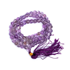 Mala Améthyste qualité AA 108 perles + sachet -- 0.6 cm