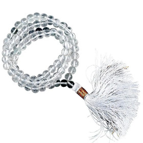 Mala Cristal de roche qualité AA 108 perles+sac -- 0.6 cm