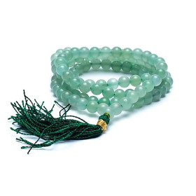Mala Aventurine AA 108 perles + sachet de brocart -- 0.6 cm
