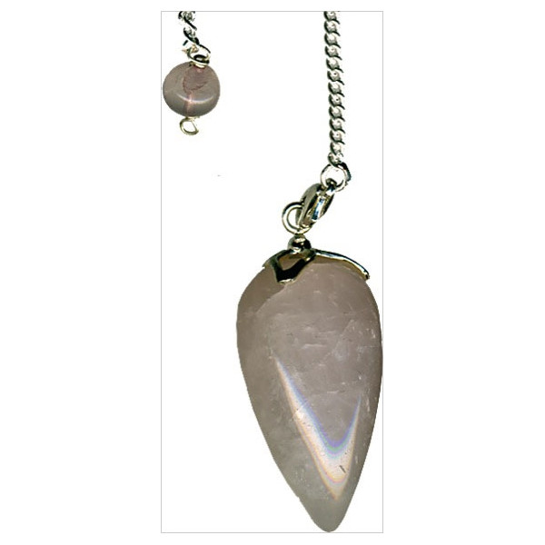 Pendule Lotus en Quartz Rose