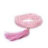 Mala quartz rose 108 perles qualité AA + sachet -- 0.6 cm