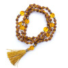 Mala Rudraksha et citrine améthyste chauffée -- 0.5 cm