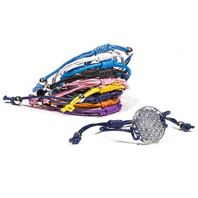 Bracelets Fleur de Vie lot de 10 couleurs --±5.5-8.5cm