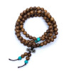 Mala de bois avec perles ornementales et dorje -- 0.6 cm