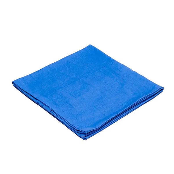 Housse de tapis de méditation 5ème Chakra en coton bio (GOTS) Bleu -- 65x65x5cm； 239g