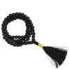 Mala Shungite qualité AA 108 perles + sachet en brocart -- 0.8 cm