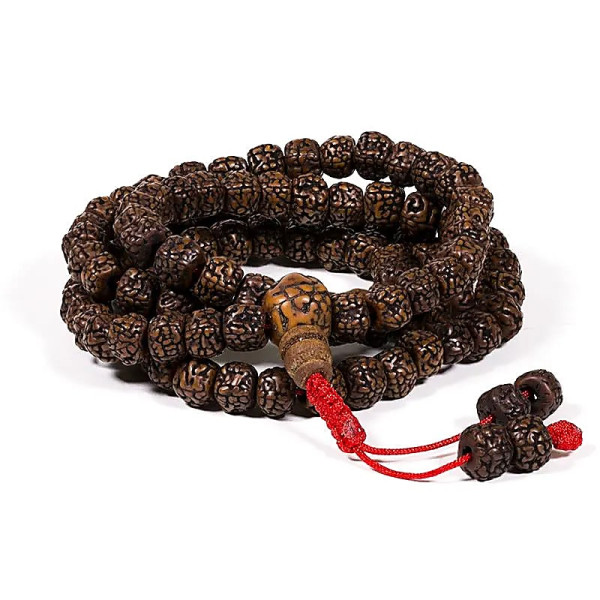 Malra Rudraksha poliee 108 perles -- 0.8 cm