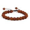 Malra Rudraksha 21 perles réglable -- 0.8 cm